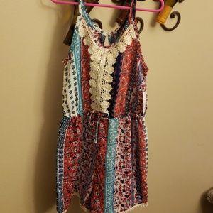 Red, white, and blue short outfit